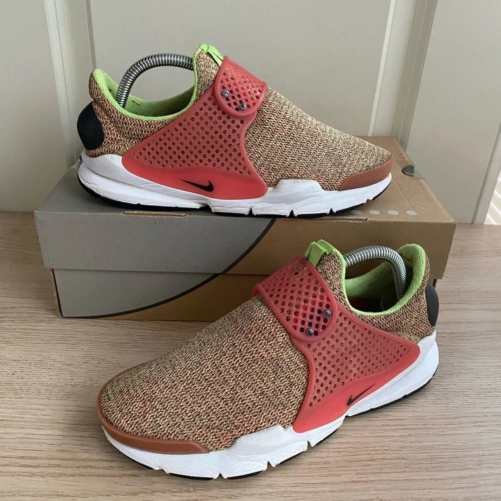 RARE 2016 Nike Sock Dart SE Ghost Green/Hot Punch Women Sneakers - SZ 8 - Picture 8 of 15